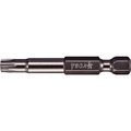 Vega Industries Vega TORX® Tamper 10 Power Bit x 6", S2 Modified Steel, Gunmetal Grey 1150TT10A